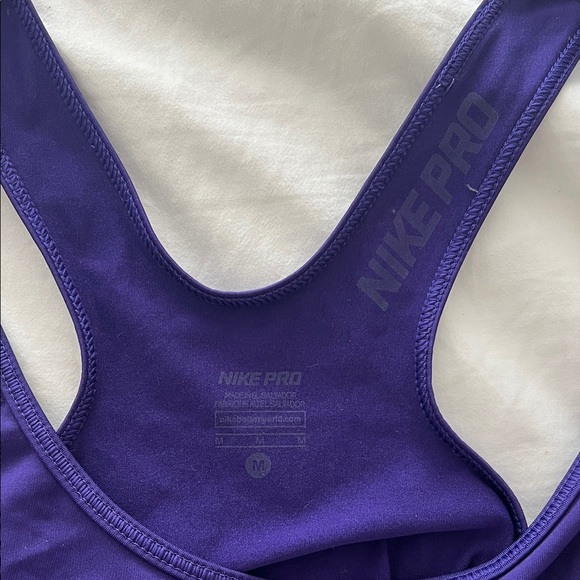Nike Pro Women's Deep Purple Tank Top - Picture 3 of 4